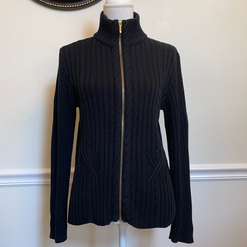 Chaps Zipper front Sweater
